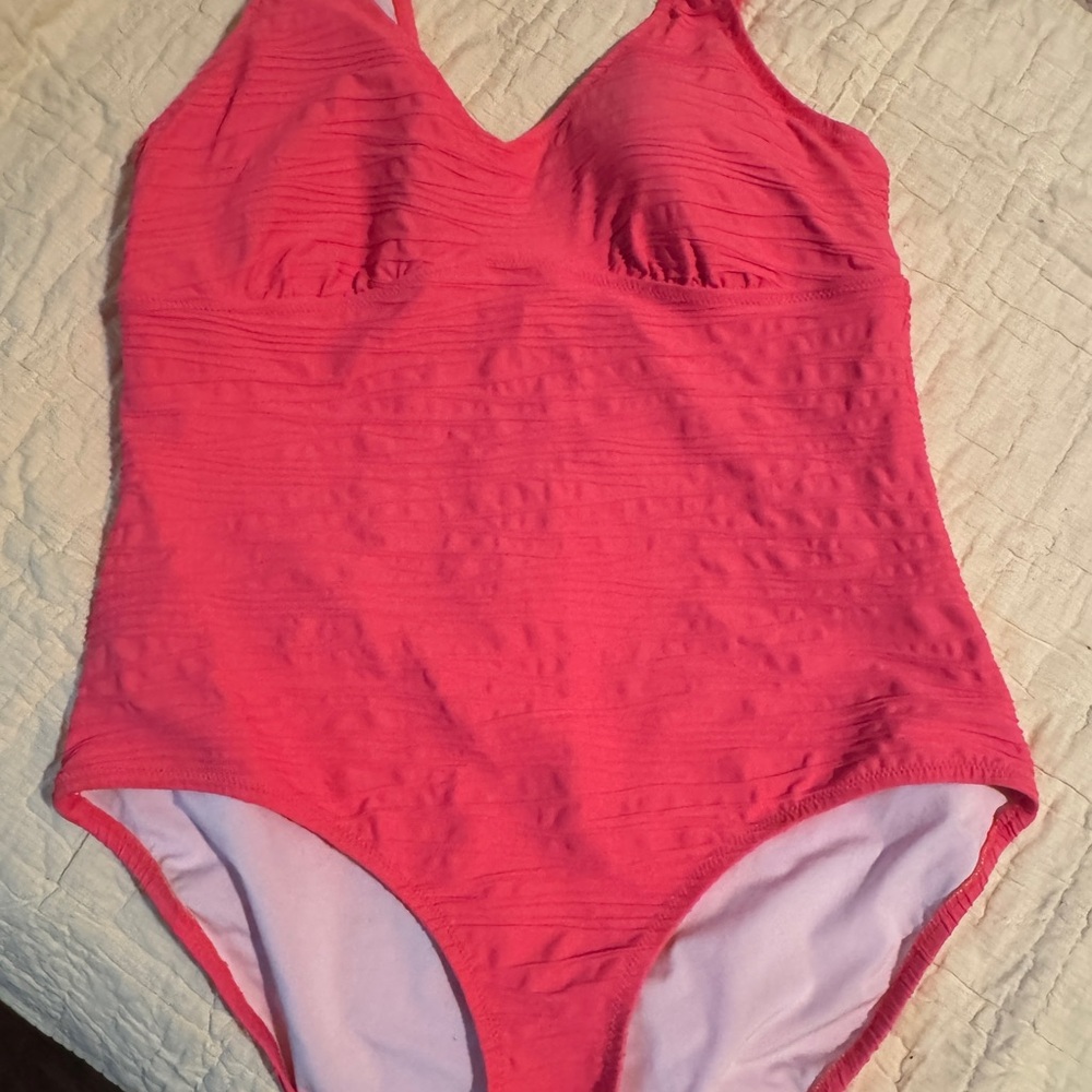 Lands' End Pink One-Piece Swimsuit